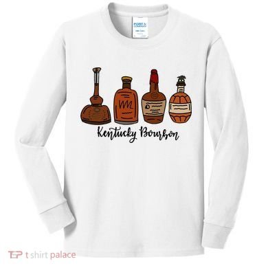 Bourbon Whiskey Favorite Bourbons Distillery Kids Long Sleeve Shirt