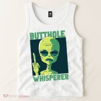 Butthole Whisperer Funny Aliens Sarcastic Adult Humour Tank Top thumb 2