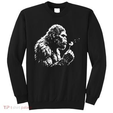 Blowing Wishes Funny Bigfoot Dandelion Sweatshirt