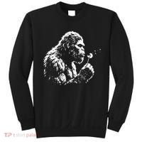 Blowing Wishes Funny Bigfoot Dandelion Sweatshirt thumb 0