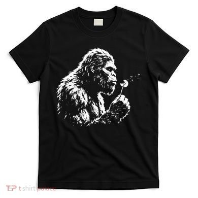 Blowing Wishes Funny Bigfoot Dandelion T-Shirt