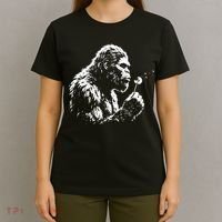 Blowing Wishes Funny Bigfoot Dandelion T-Shirt thumb 4
