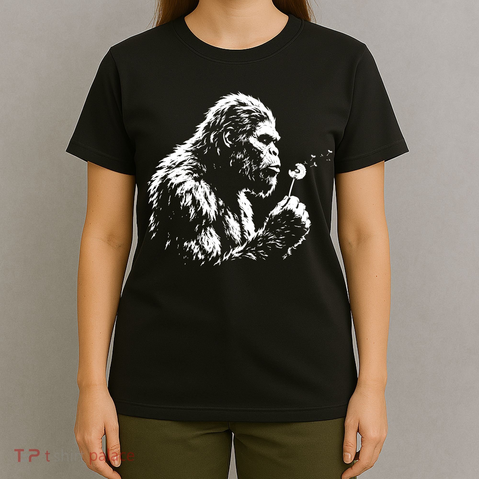 Blowing Wishes Funny Bigfoot Dandelion T-Shirt