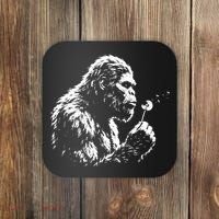 Blowing Wishes Funny Bigfoot Dandelion Coaster thumb 0