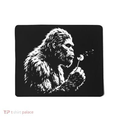 Blowing Wishes Funny Bigfoot Dandelion Mousepad