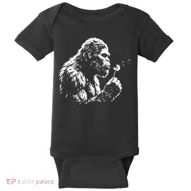 Blowing Wishes Funny Bigfoot Dandelion Baby Bodysuit