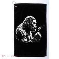 Blowing Wishes Funny Bigfoot Dandelion Golf Towel thumb 0