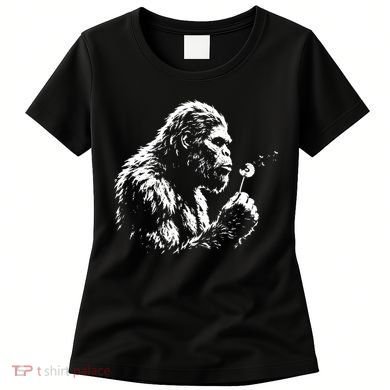 Blowing Wishes Funny Bigfoot Dandelion Women's T-Shirt