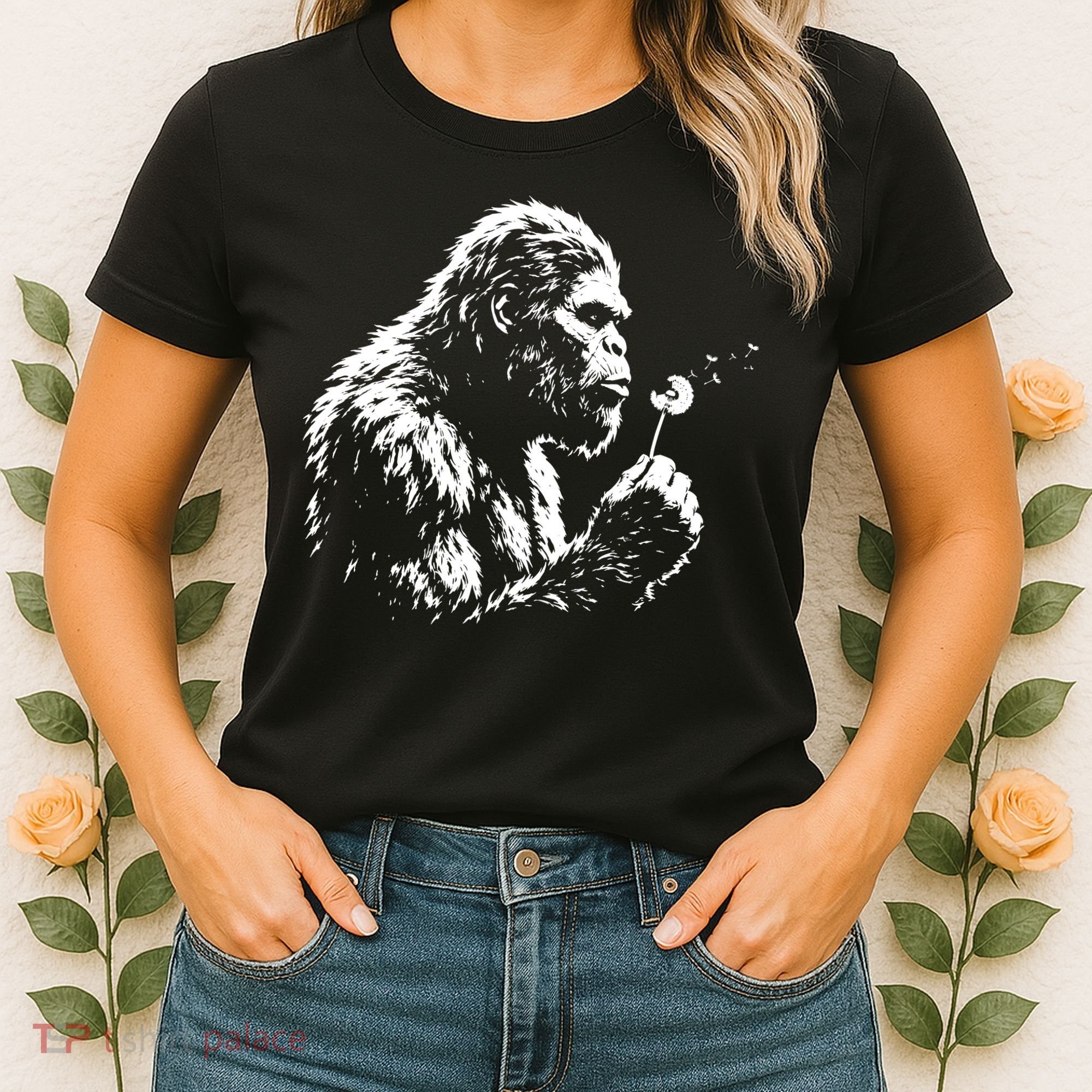 Blowing Wishes Funny Bigfoot Dandelion Women's T-Shirt