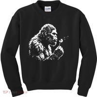 Blowing Wishes Funny Bigfoot Dandelion Kids Sweatshirt thumb 0