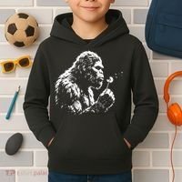 Blowing Wishes Funny Bigfoot Dandelion Kids Hoodie thumb 2