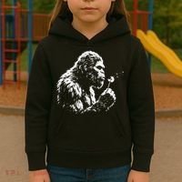 Blowing Wishes Funny Bigfoot Dandelion Kids Hoodie thumb 3
