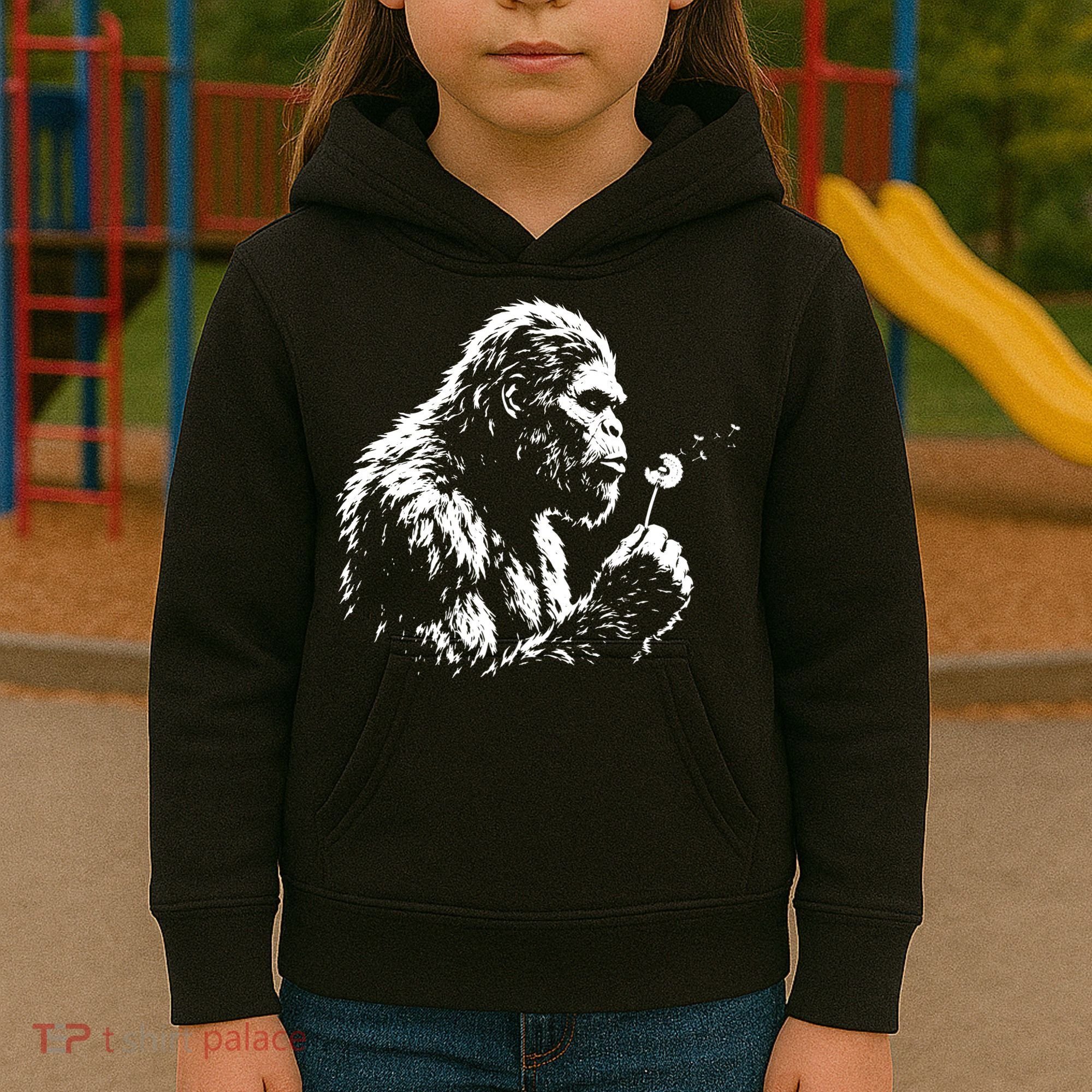 Blowing Wishes Funny Bigfoot Dandelion Kids Hoodie