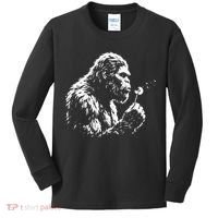 Blowing Wishes Funny Bigfoot Dandelion Kids Long Sleeve Shirt thumb 0