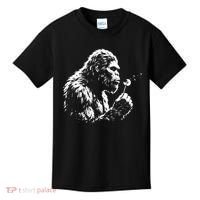 Blowing Wishes Funny Bigfoot Dandelion Kids T-Shirt thumb 0