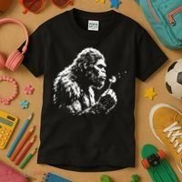Blowing Wishes Funny Bigfoot Dandelion Kids T-Shirt thumb 3