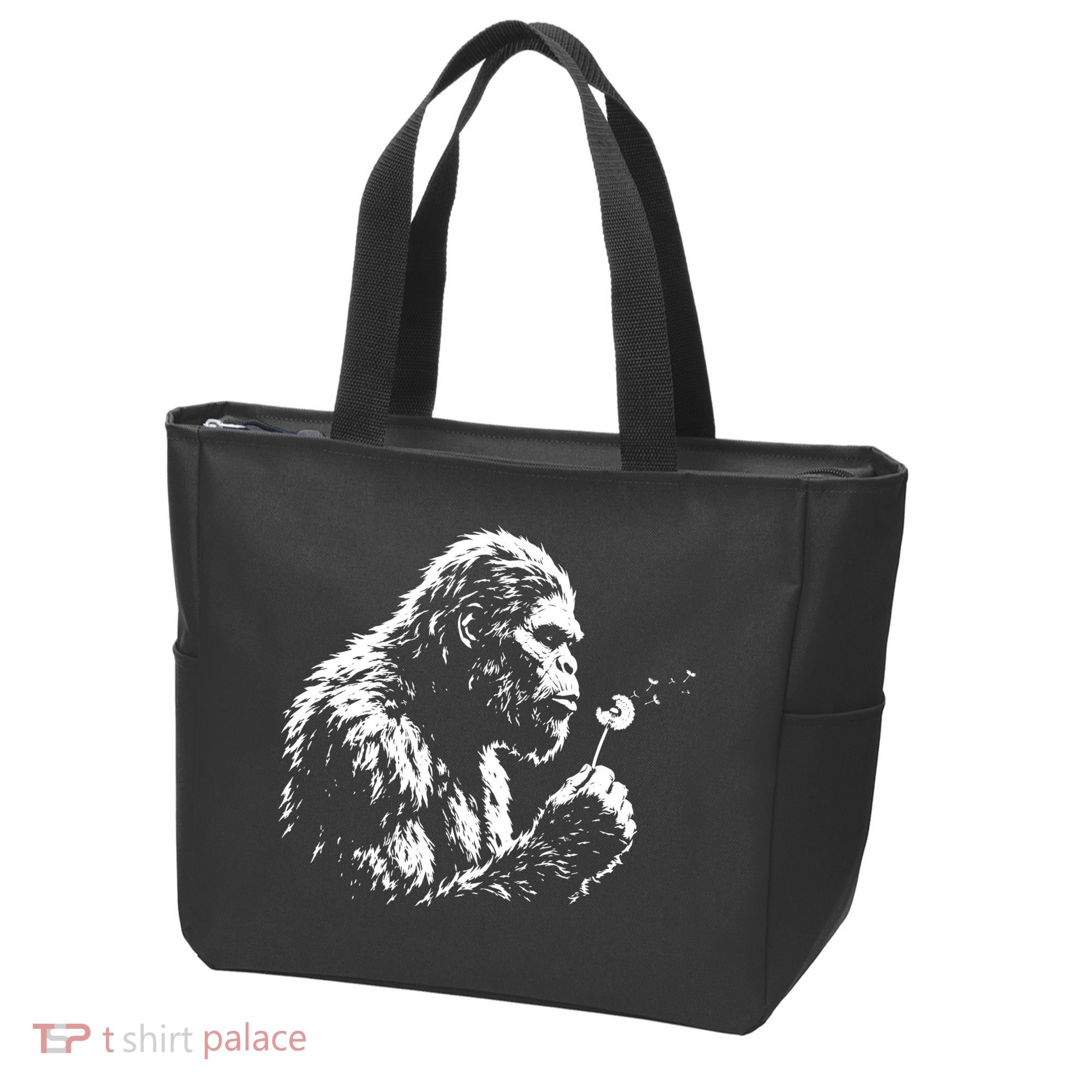 Blowing Wishes Funny Bigfoot Dandelion Tote Bag