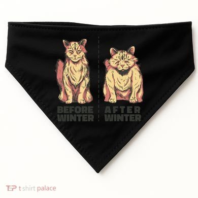 Before Winter Funny Cat USA-Made Doggie Bandana