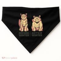 Before Winter Funny Cat USA-Made Doggie Bandana thumb 0