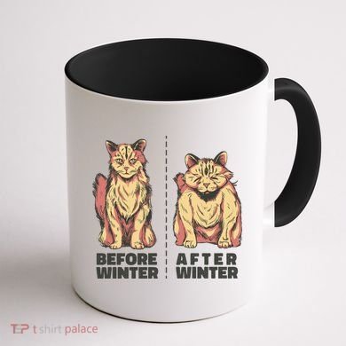 Before Winter Funny Cat Coffee Mug back