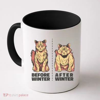 Before Winter Funny Cat Coffee Mug