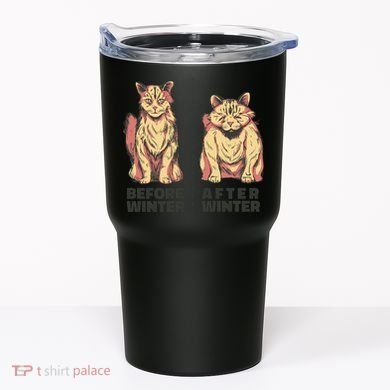 Before Winter Funny Cat Tumbler