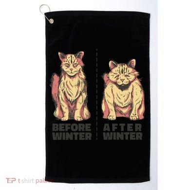 Before Winter Funny Cat Golf Towel