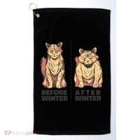 Before Winter Funny Cat Golf Towel thumb 0