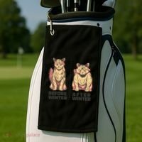 Before Winter Funny Cat Golf Towel thumb 2
