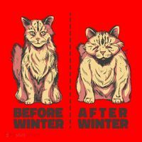 Before Winter Funny Cat Santa Hat thumb 1