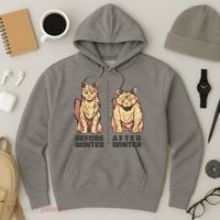 Before Winter Funny Cat Hoodie thumb 3