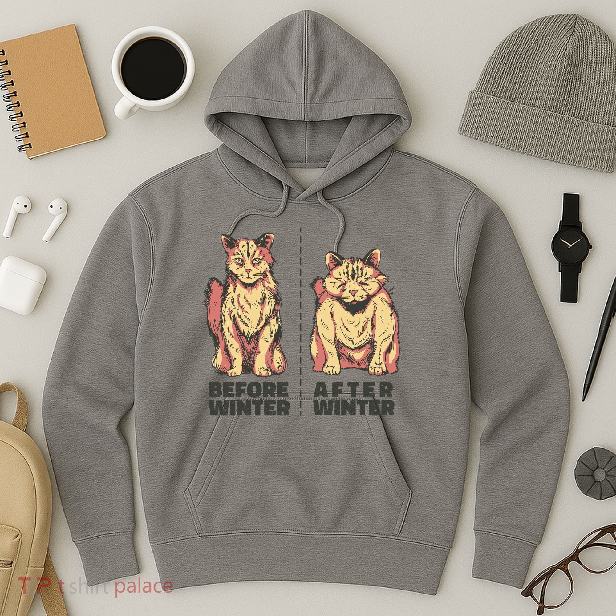 Before Winter Funny Cat Hoodie
