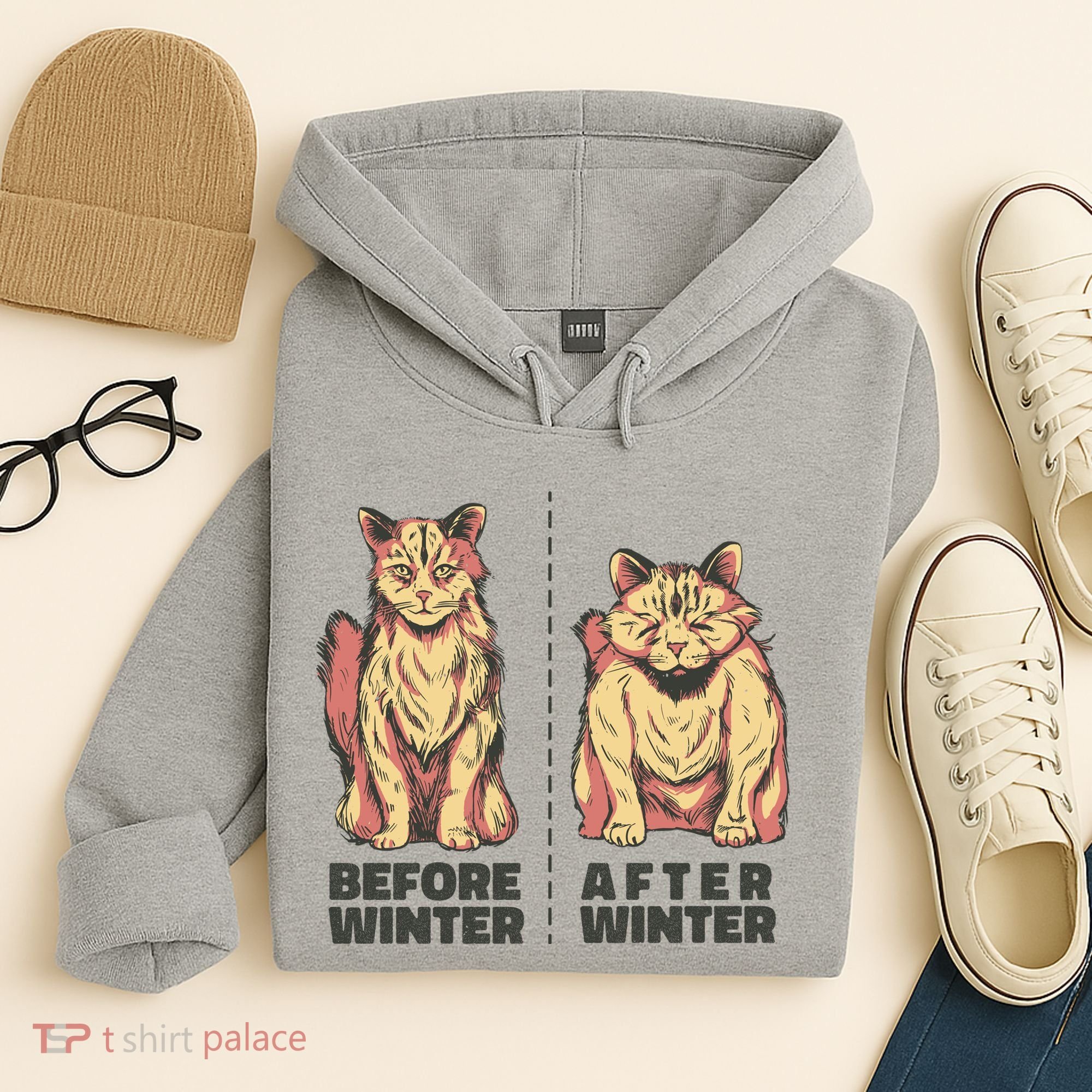 Before Winter Funny Cat Hoodie