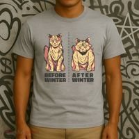 Before Winter Funny Cat T-Shirt thumb 3