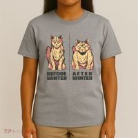Before Winter Funny Cat T-Shirt thumb 4
