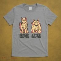 Before Winter Funny Cat T-Shirt thumb 5