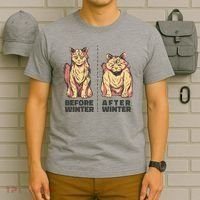 Before Winter Funny Cat T-Shirt thumb 6