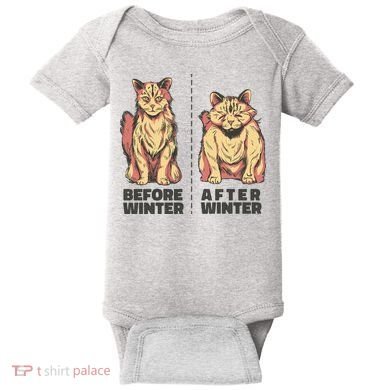 Before Winter Funny Cat Baby Bodysuit