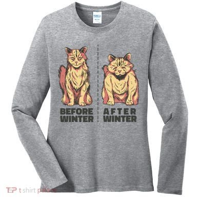 Before Winter Funny Cat Women's Long Sleeve Shirt