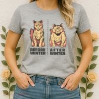 Before Winter Funny Cat Women's T-Shirt thumb 2