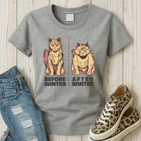 Before Winter Funny Cat Women's T-Shirt thumb 3
