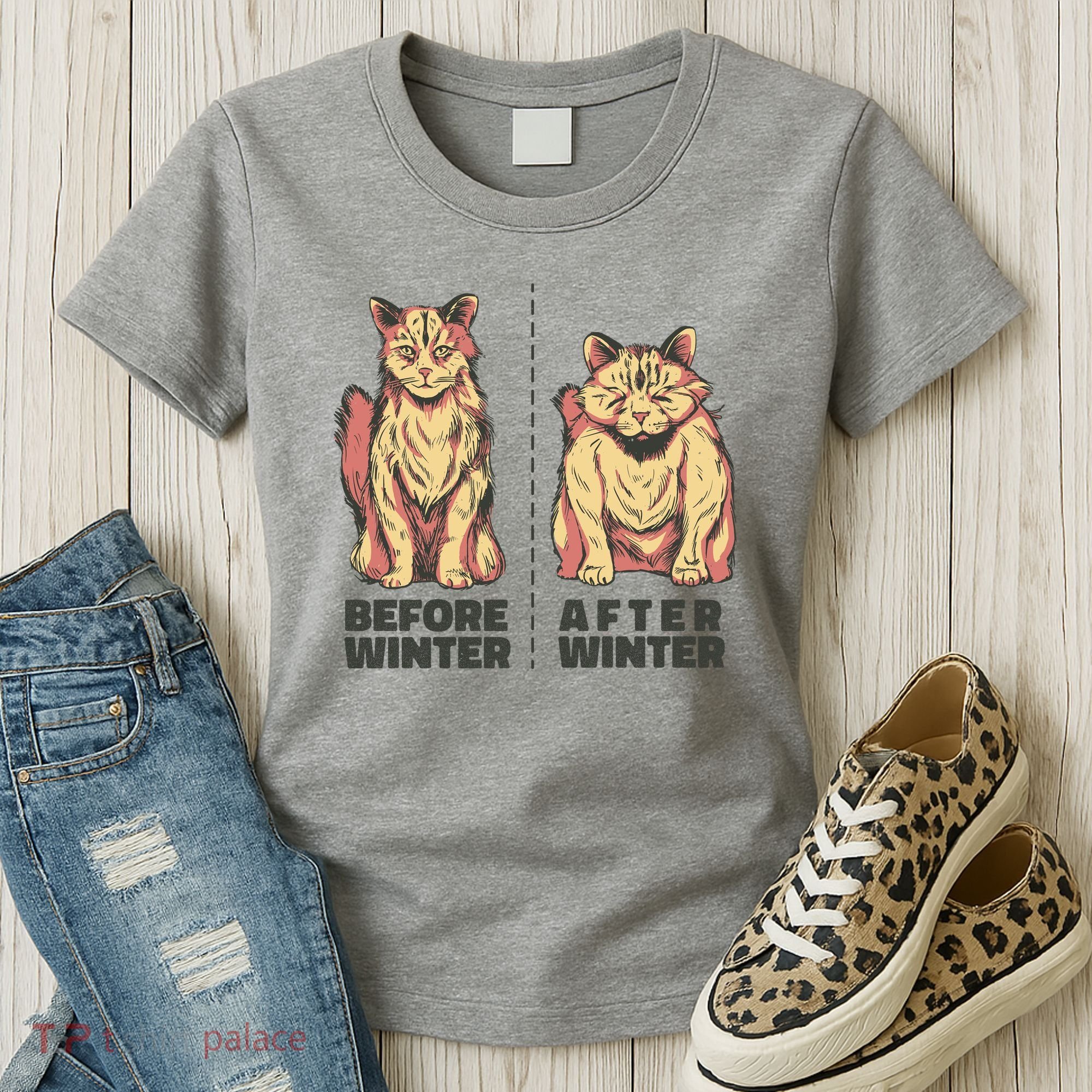 Before Winter Funny Cat Women's T-Shirt