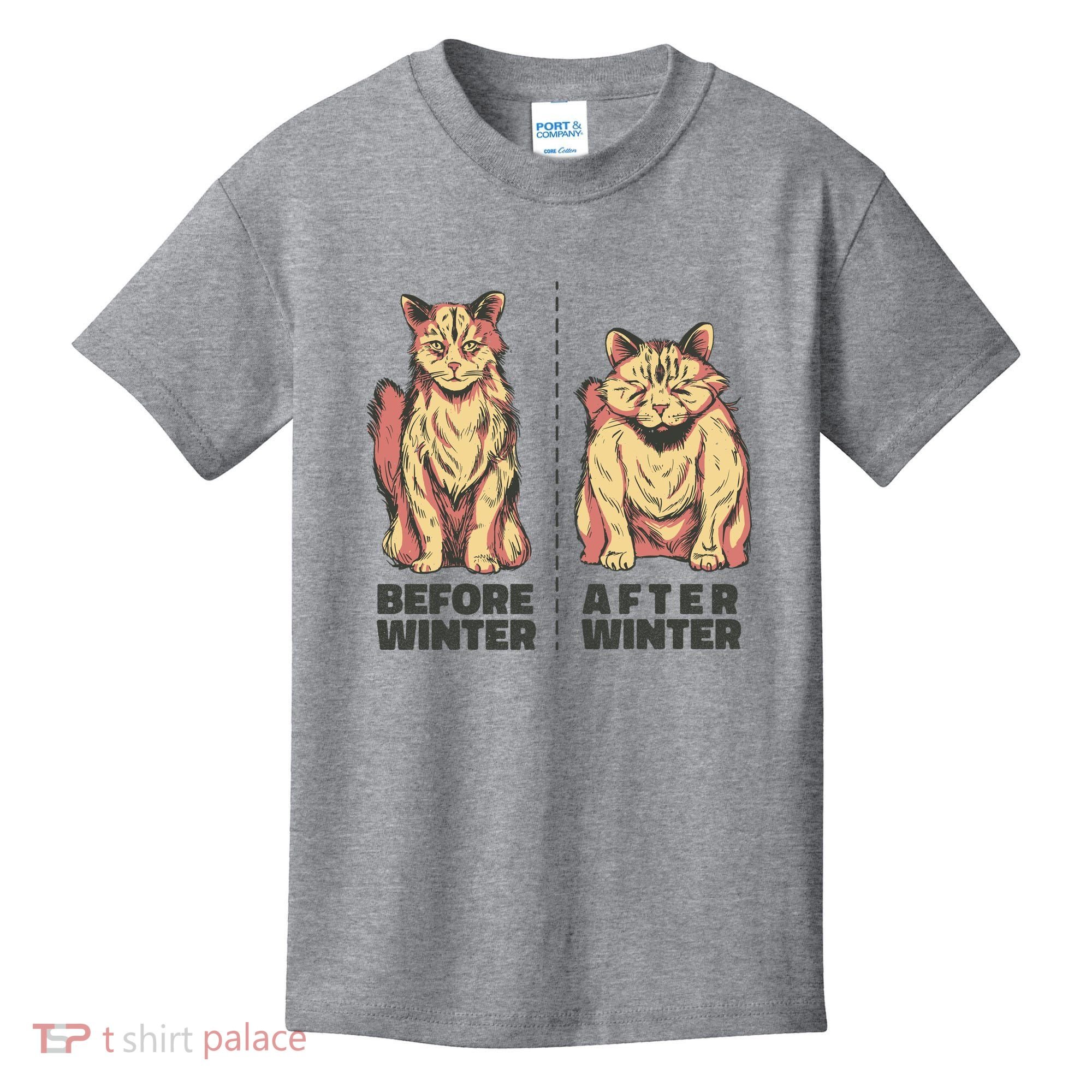 Before Winter Funny Cat Kids T-Shirt