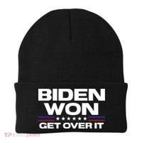 Biden Won Get Over It Patriotic Pro Joe Anti Trump Funny Beanie thumb 0