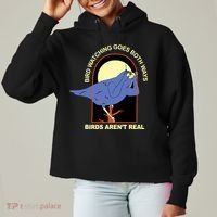 Bird Watching Goes Both Ways Bird Aren’T Real Ladies Heavyweight Boxy Pullover Hoodie thumb 0