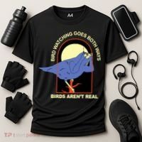 Bird Watching Goes Both Ways Bird Aren’T Real Cooling Performance Crew T-Shirt thumb 3