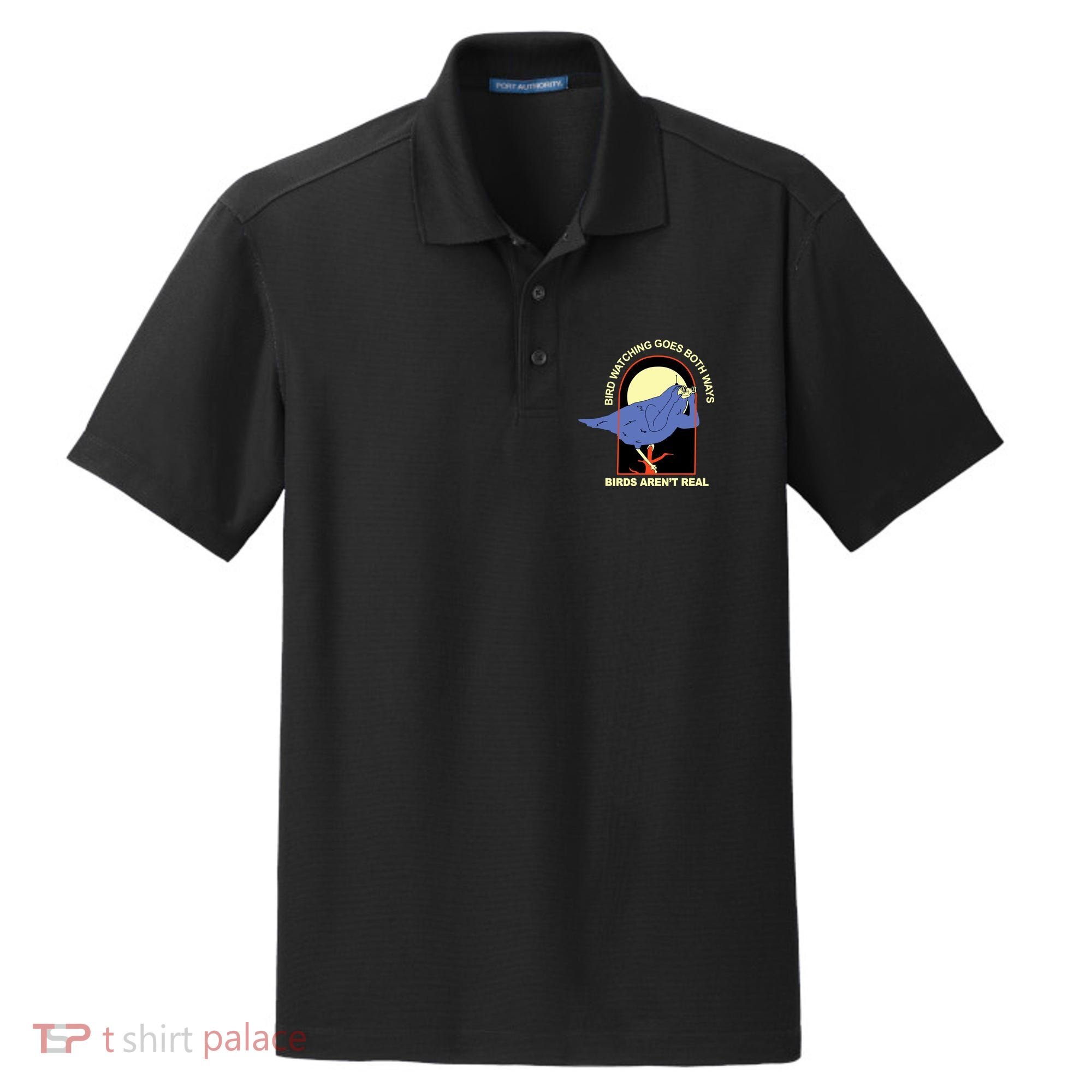 Bird Watching Goes Both Ways Bird Aren’T Real Dry Zone Grid Polo