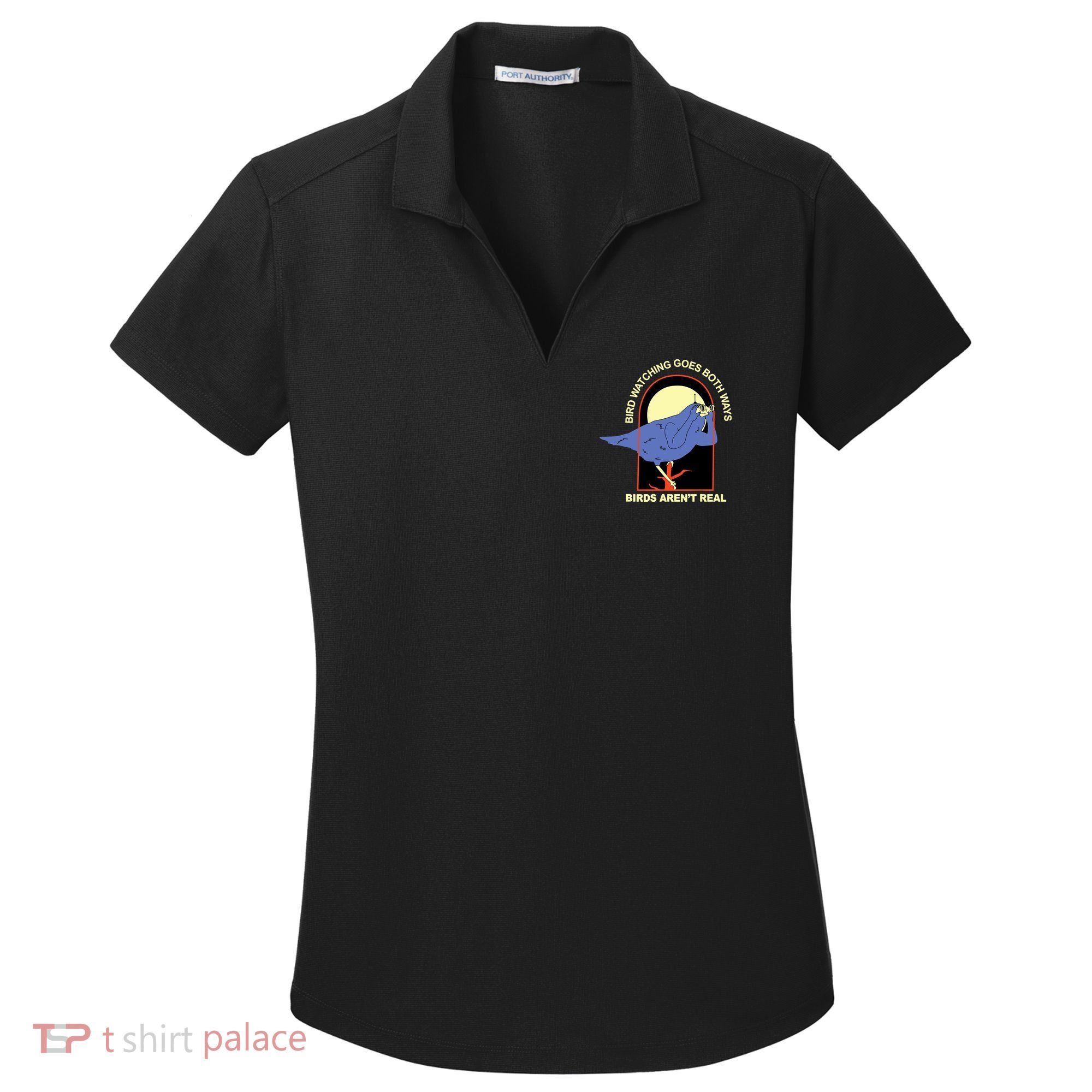 Bird Watching Goes Both Ways Bird Aren’T Real Women's Dry Zone Grid Polo