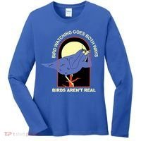 Bird Watching Goes Both Ways Bird Aren’T Real Women's Long Sleeve Shirt thumb 0