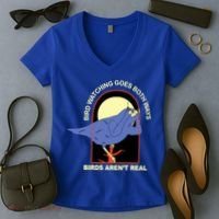 Bird Watching Goes Both Ways Bird Aren’T Real Women's V-Neck T-Shirt thumb 2